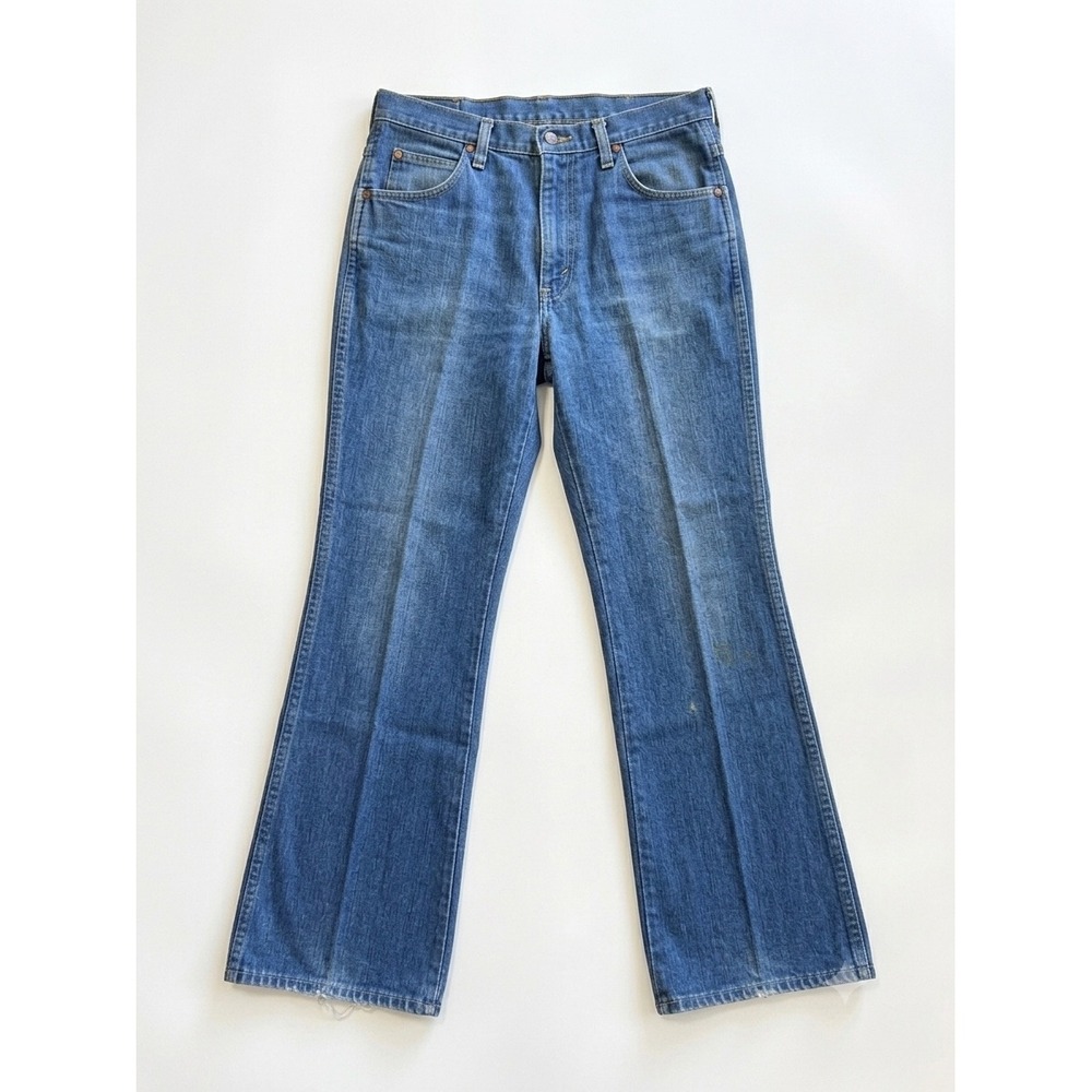 Vintage Wrangler No-Fault Jeans 935DEN Blue Bootcut Denim Made in USA 34x31